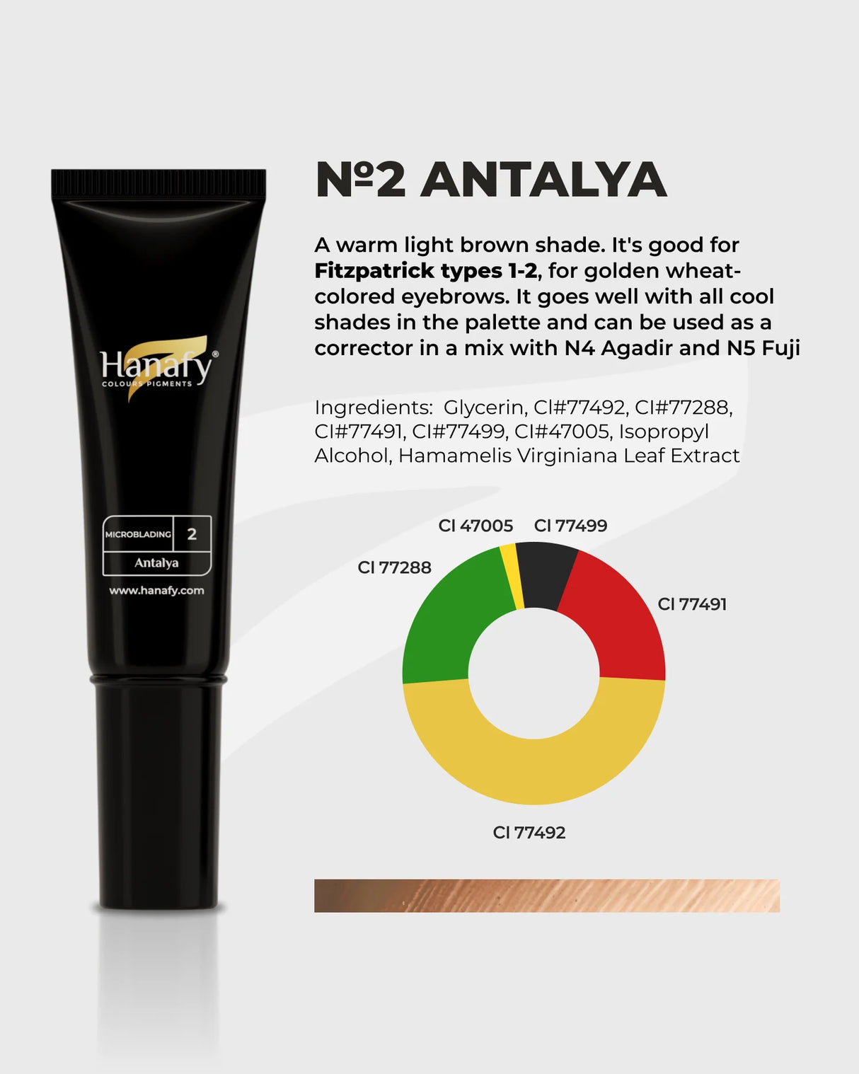 Hanafy Microblading N2 Antalya 0.33 fl oz (10 ml)