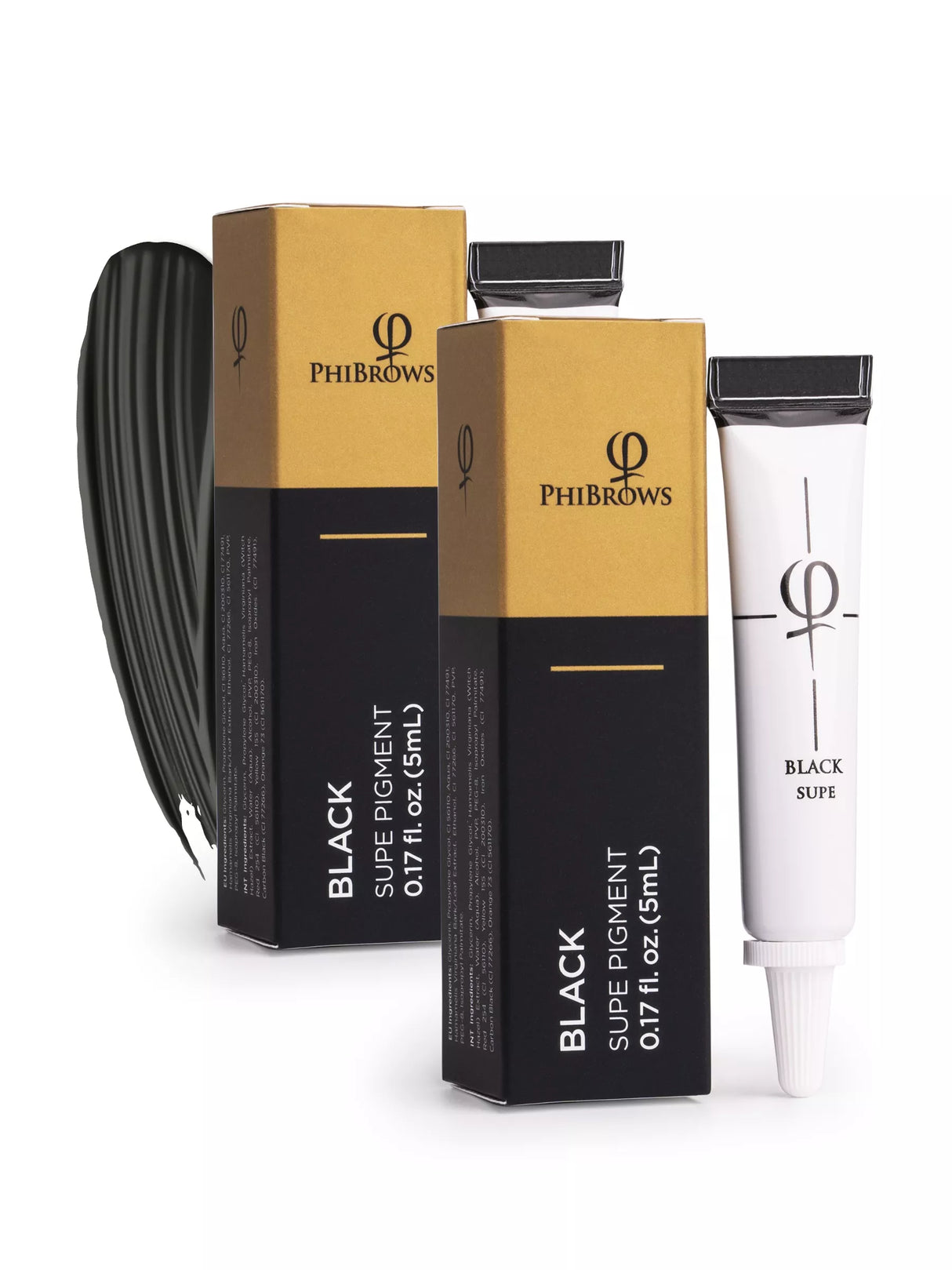 PhiBrows Black SUPE Microblading Pigment 0.34 fl oz (10 ml)