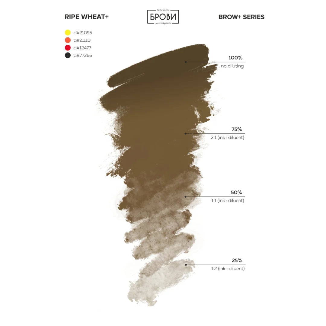 Brovi PLUS Ripe Wheat+ — shade chart