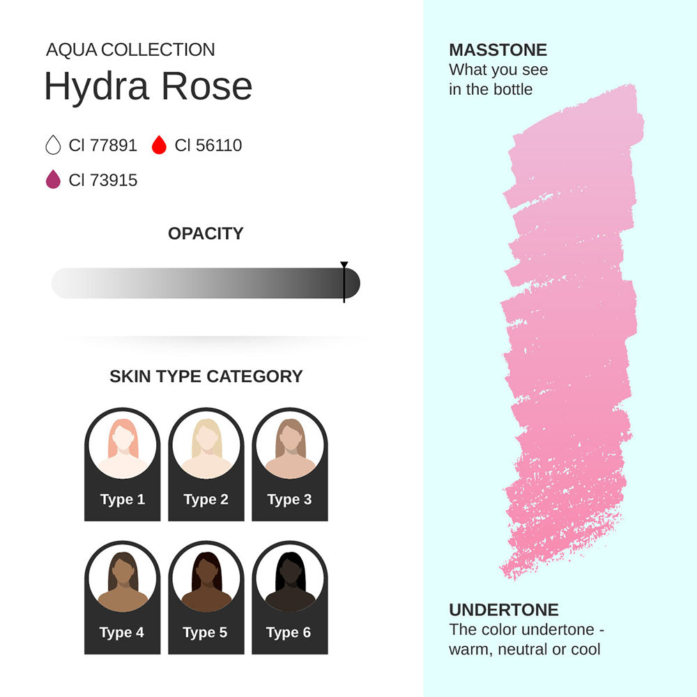 Phi Hydra Rose PMU Pigment 0.34 fl oz (10ml)