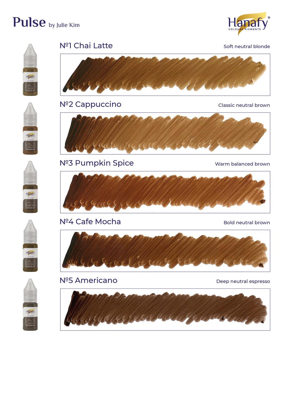 Hanafy Pulse Eyebrows Pigment Set