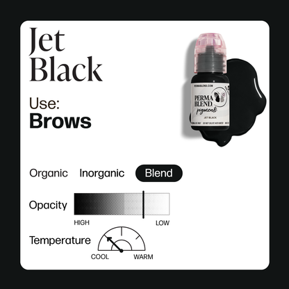 Jet Black Perma Blend PMU Pigment 0.5 oz (15 ml)