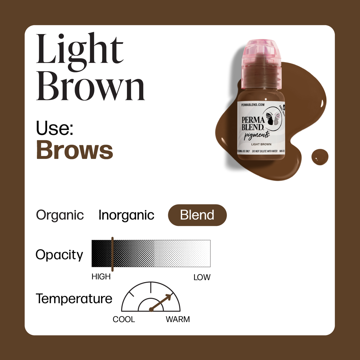 Light Brown Perma Blend PMU Pigment 0.5 oz (15 ml)