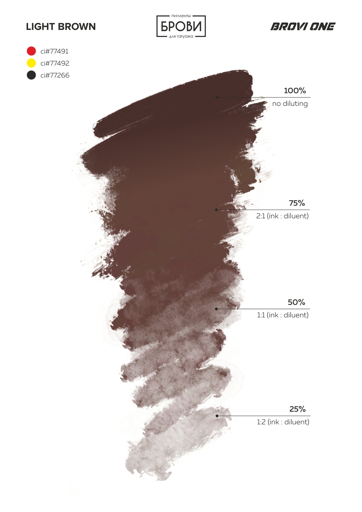 Brovi ONE Light Brown — shade chart