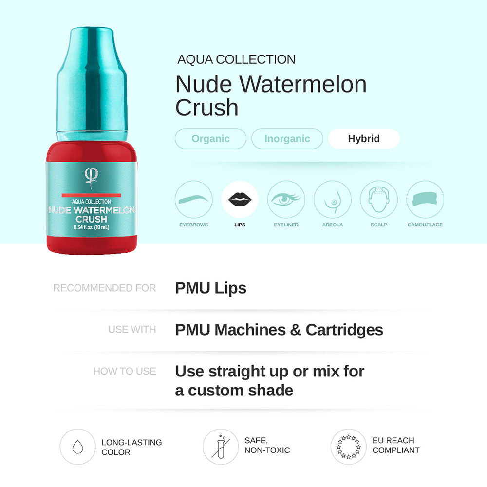 Phi Nude Watermelon Crush PMU Pigment 0.34 fl oz (10ml)