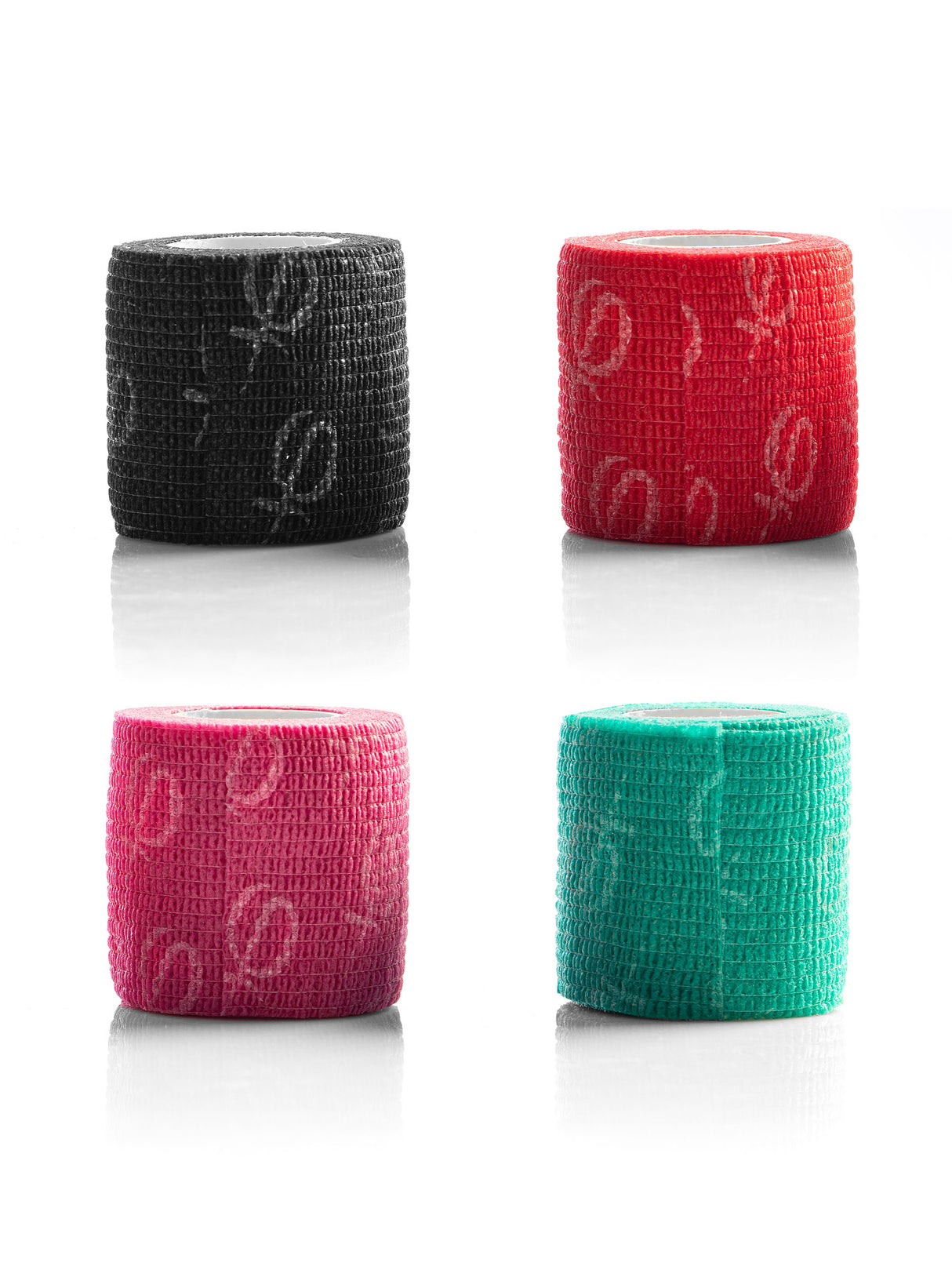 Phi Self-Adhesive Bandage Wrap Red/Pink/Black/Green 4pcs