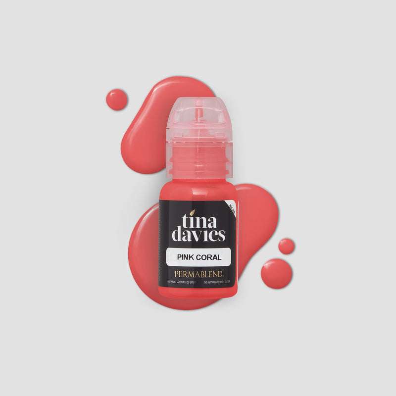 Tina Davies Lust Pink Coral Lip Pigment, included 15 ml bottle
