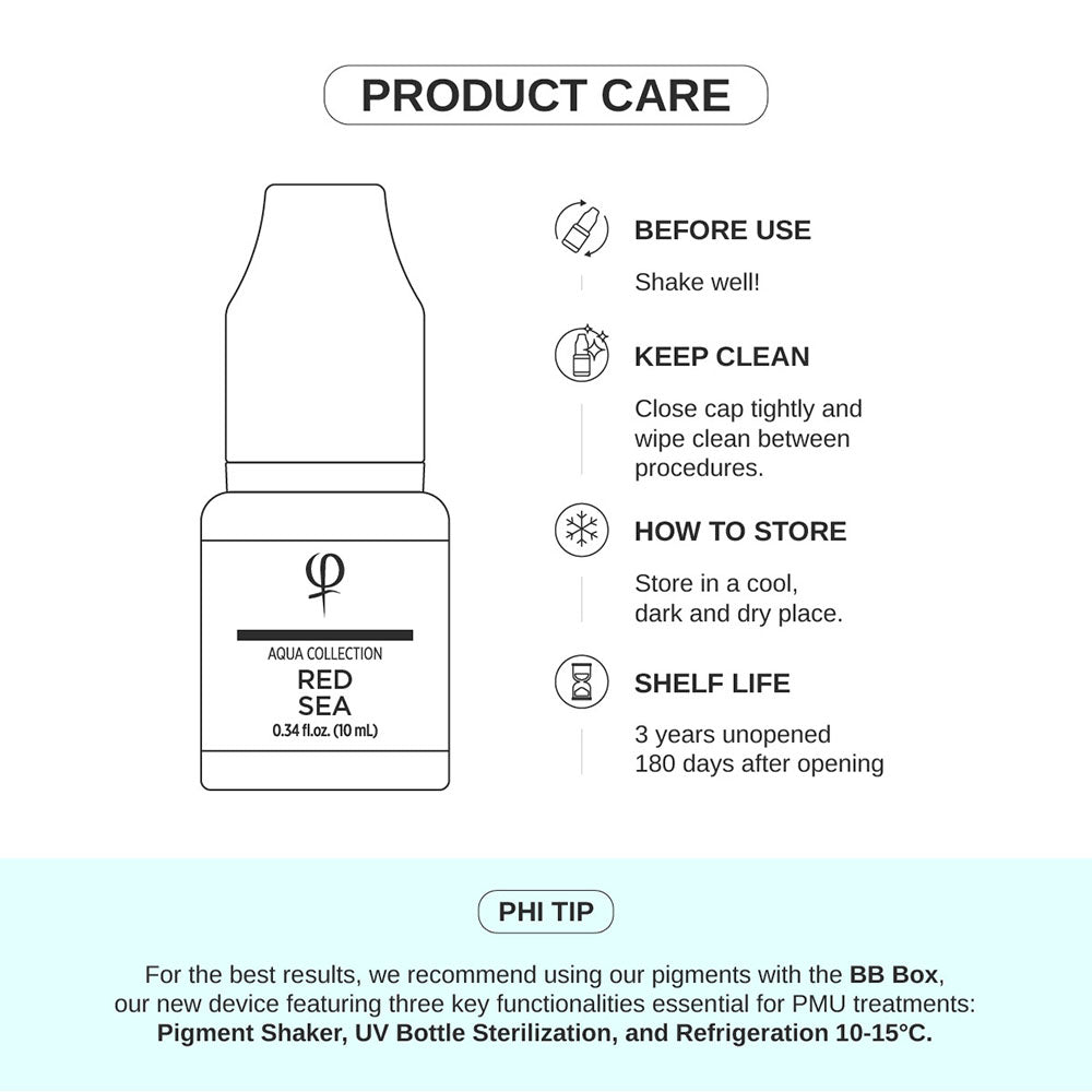 Phi Red Sea PMU Pigment 0.34 fl oz (10ml)
