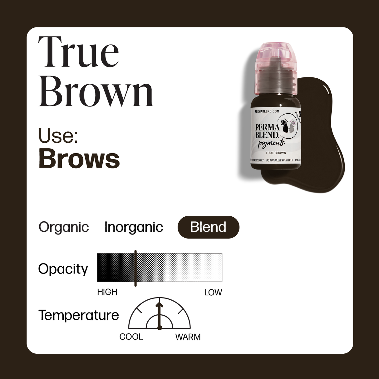 True Brown Perma Blend PMU Pigment 0.5 oz (15 ml)