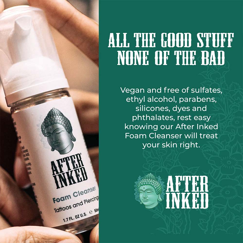After Inked Foam Cleanser Tattoos & Piercings Aftercare Ink Seal - 1.7oz (50ml)