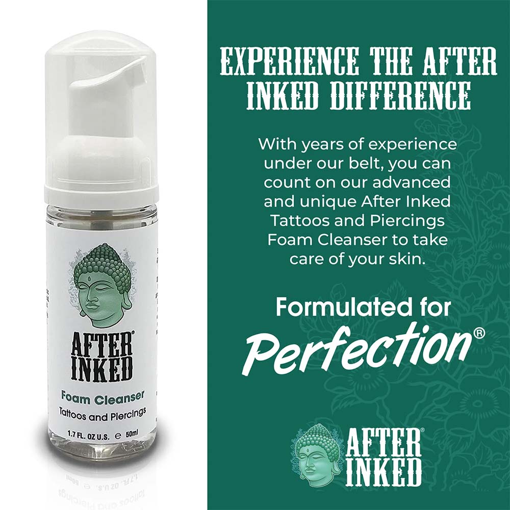 After Inked Foam Cleanser Tattoos & Piercings Aftercare Ink Seal - 1.7oz (50ml)
