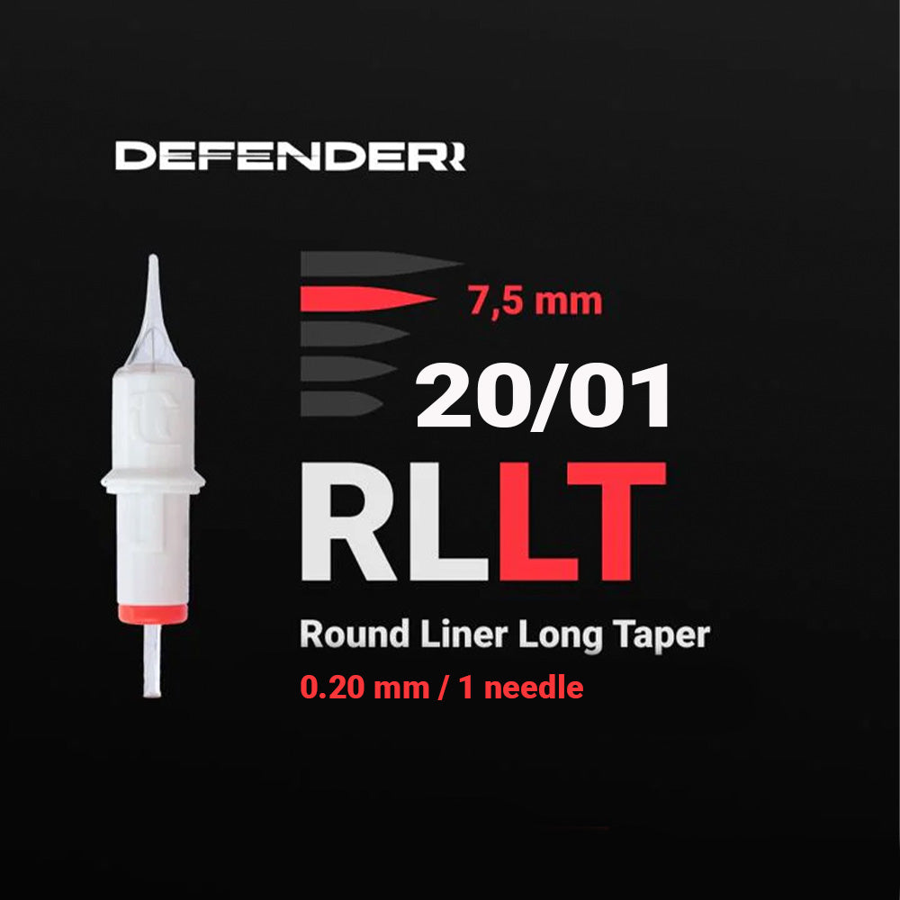 DEFENDERR PMU Cartridge | 20/01/RLLT (Round Liner Long Taper) (20pcs)