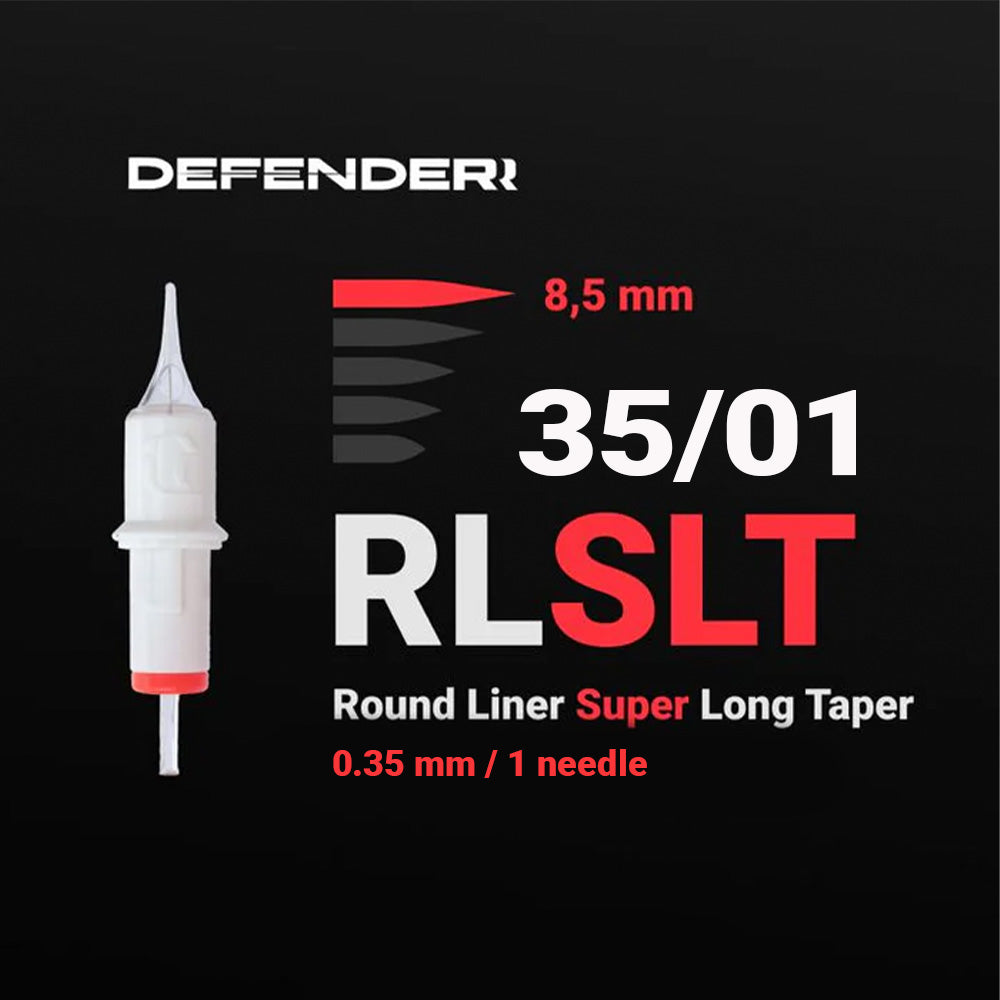 DEFENDERR PMU Cartridge | 35/01/RLSLT (Round Liner Super Long Taper) (20pcs)