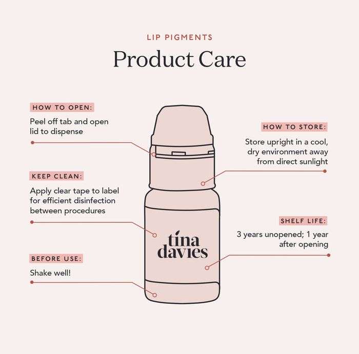 Tina Davies Dusty Pink pigment product care