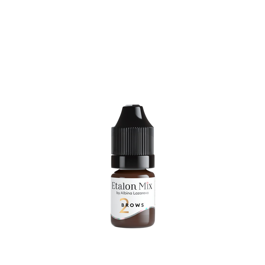 Etalon Mix Milk Chocolate #2 brow pigment bottle, 5 ml