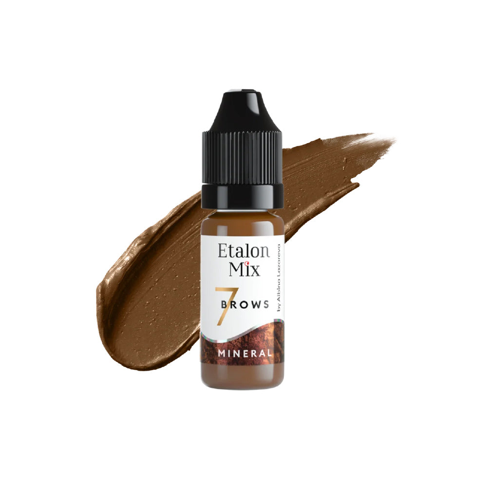 Etalon Mix Pecan #7 mineral brow pigment bottle, 10 ml