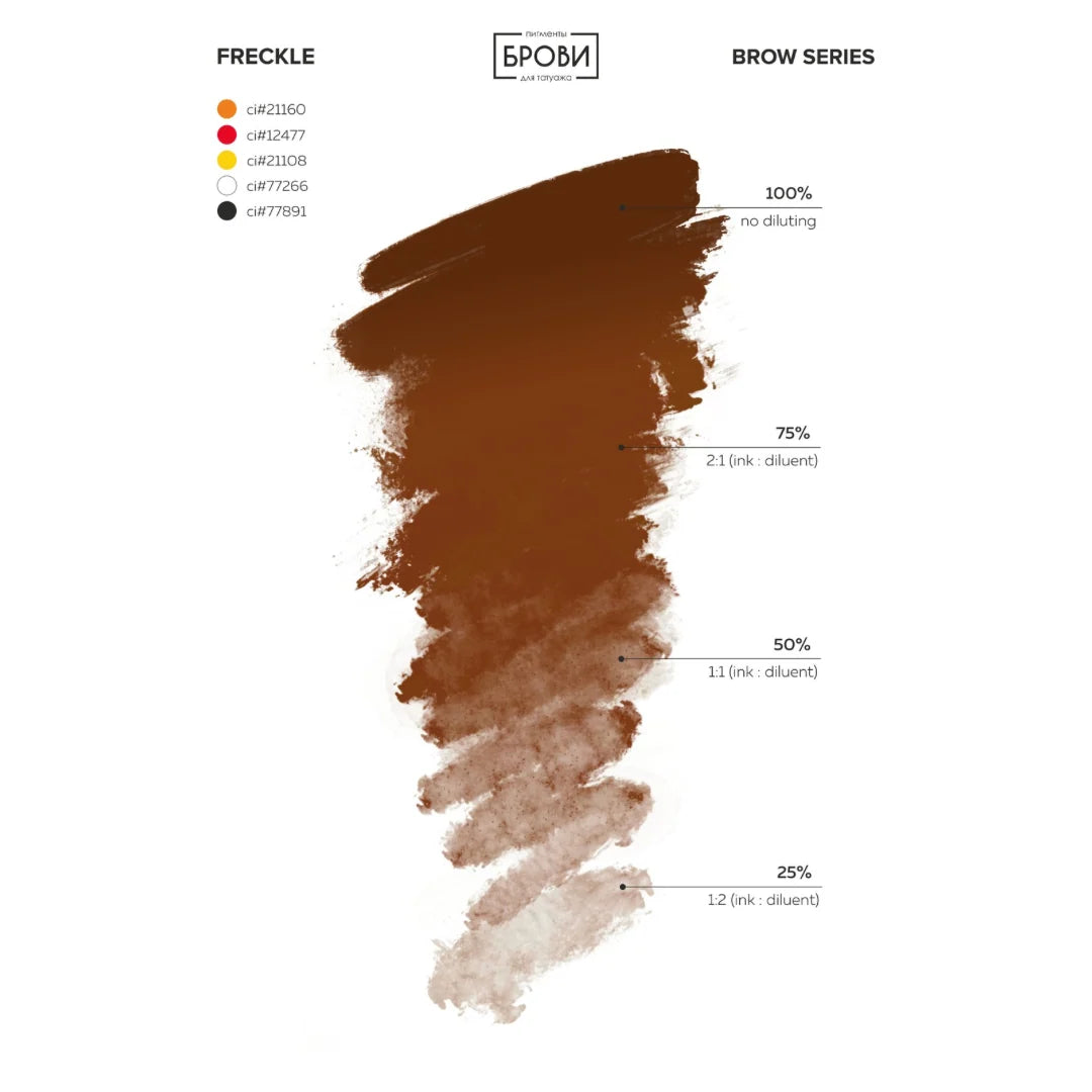 Brovi Essential Freckle — shade chart
