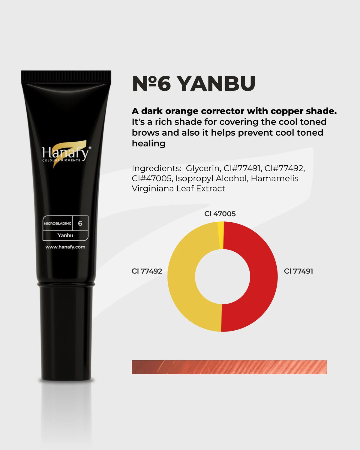 Hanafy Microblading N6 Yanbu Corrector – color composition and shade information