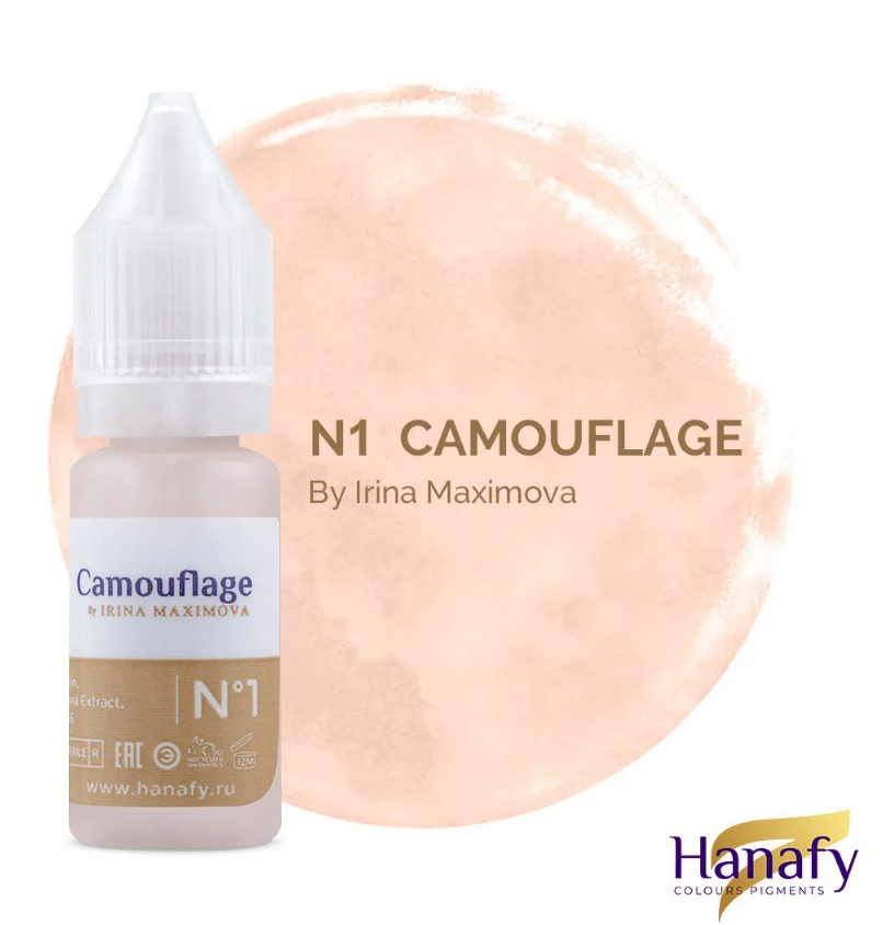 Hanafy N1 Melbourne Camouflage Pigment – bottle and color swatch