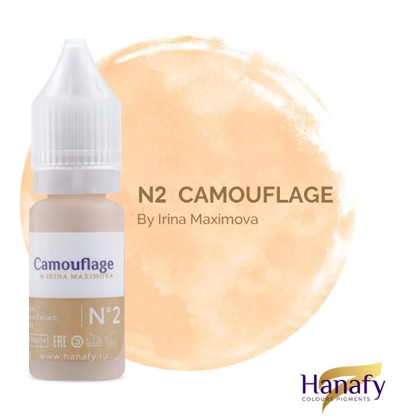 Hanafy N2 Austin Camouflage Pigment – bottle and color swatch