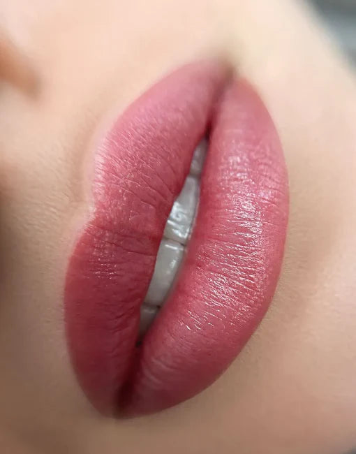 Hanafy N6 Raspberry Lip Pigment – lip color application example