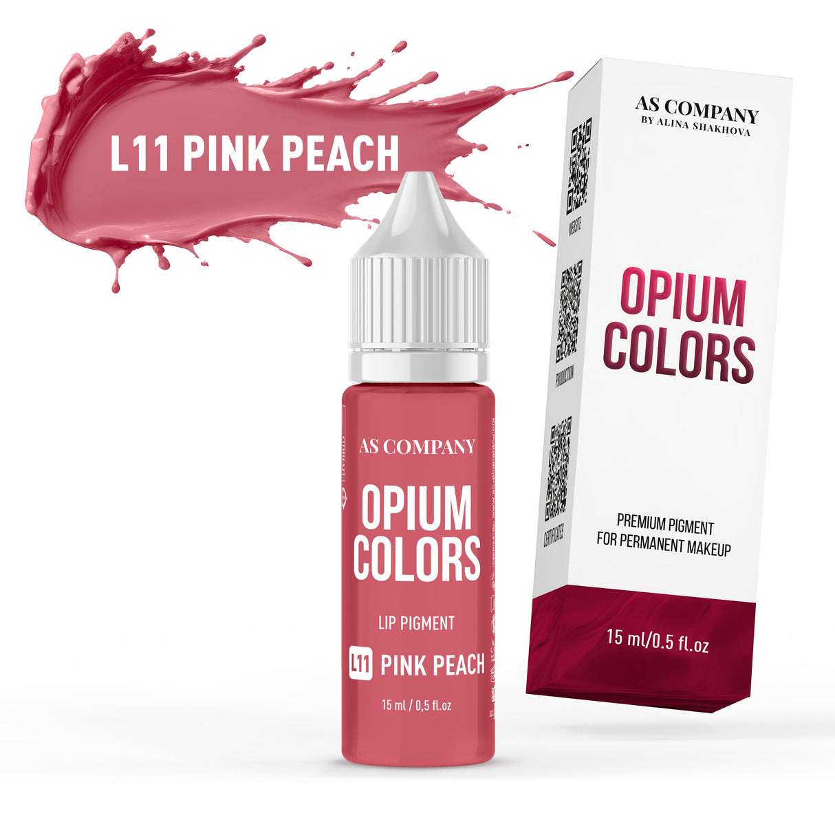 As Pigments L11 Pink Peach Opium Colors Organic Lip Pigment