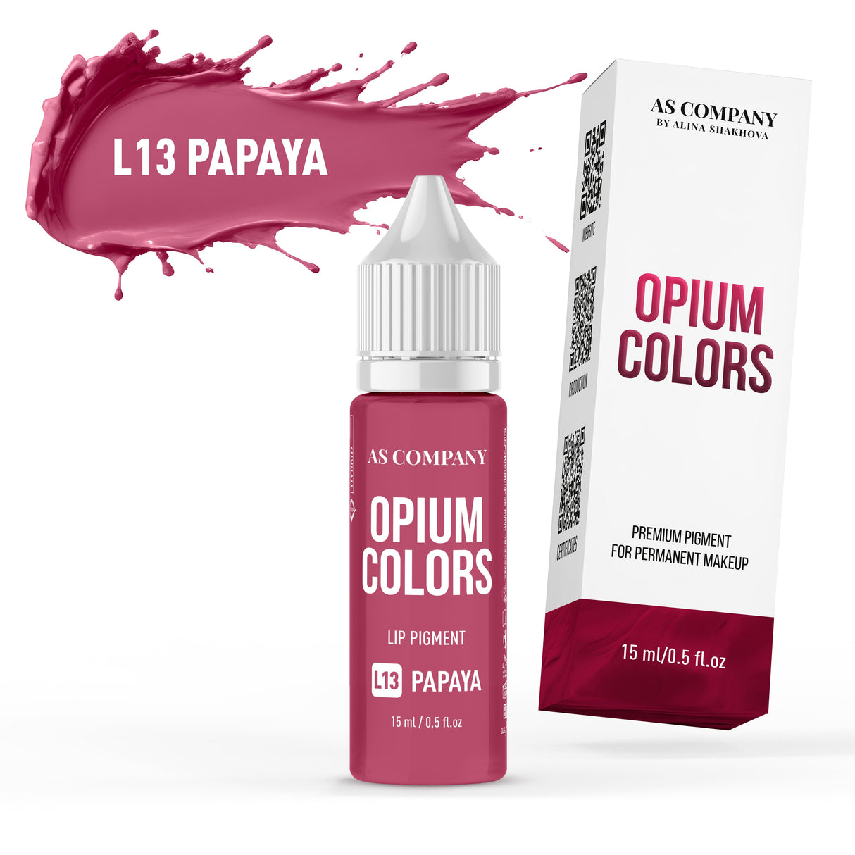 As Pigments L13 Papaya Opium Colors Organic Lip Pigment