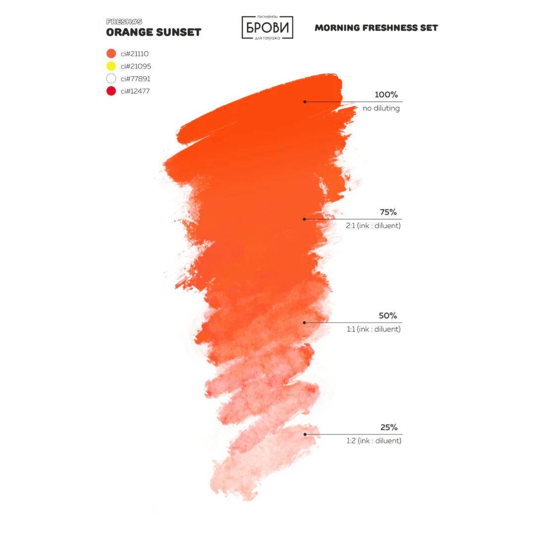 Orange Sunset (Morning Freshness Korea Set) Brovi Lip Pigment
