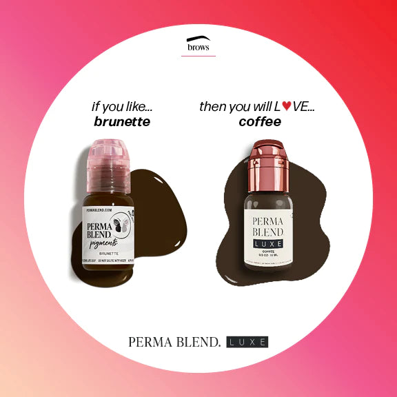 Coffee LUXE Perma Blend Pigment for Brow PMU 0.5 oz (15 ml)