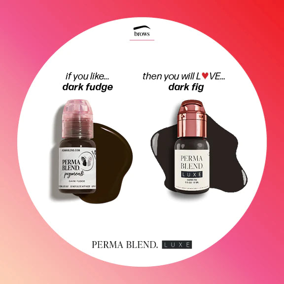 Dark Fig LUXE Perma Blend Pigment - Ink for Microblading & Eyebrow Permanent Makeup 0.5 oz