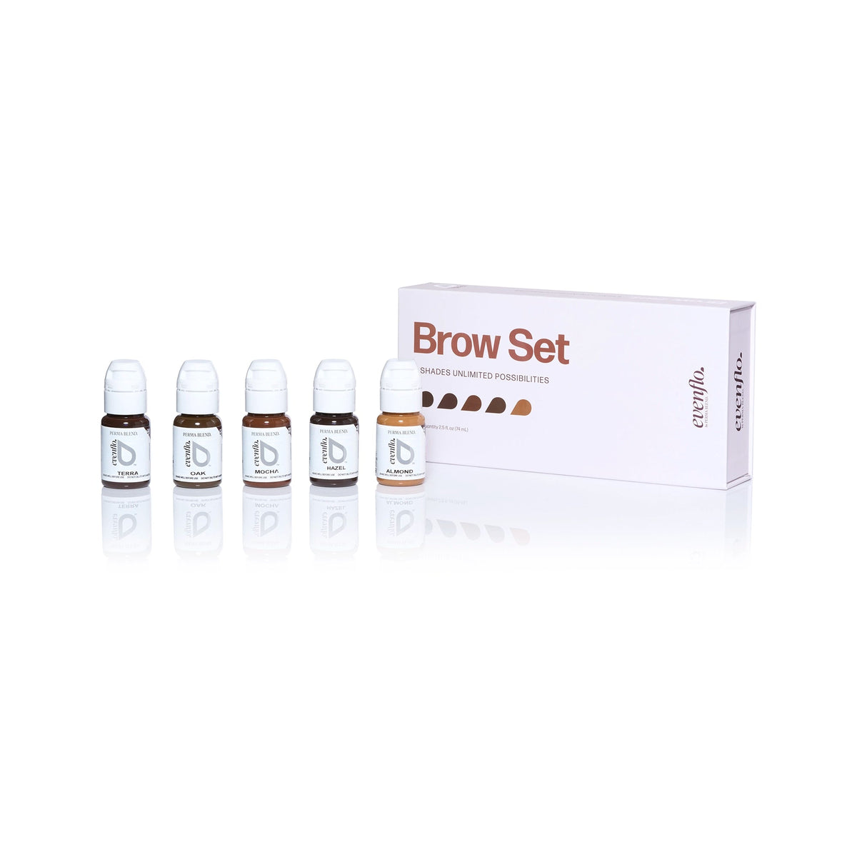Perma Blend Evenflo Classic Brow Pigment Set, complete pigment set