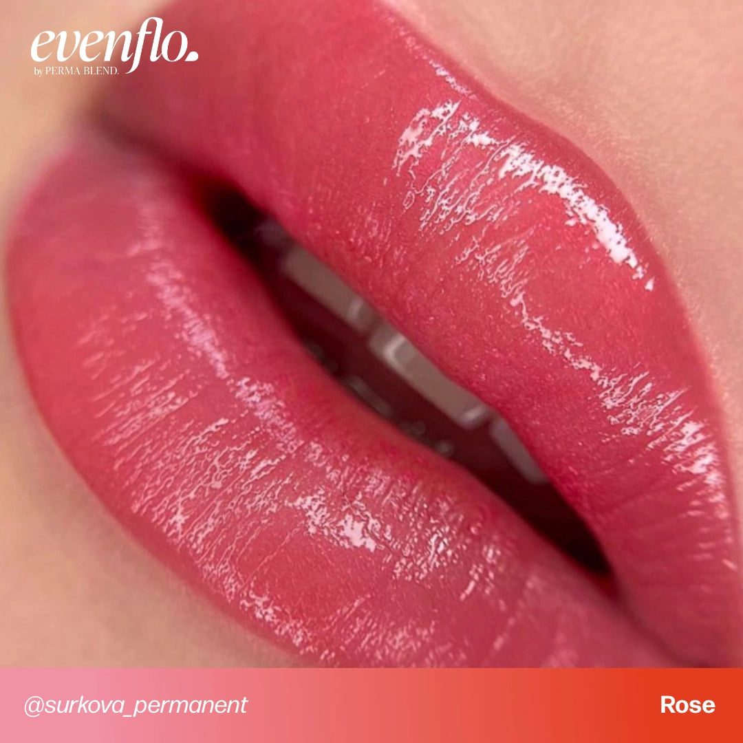 Lip permanent makeup example using Perma Blend Evenflo Classic Lulu's Rosé pigments