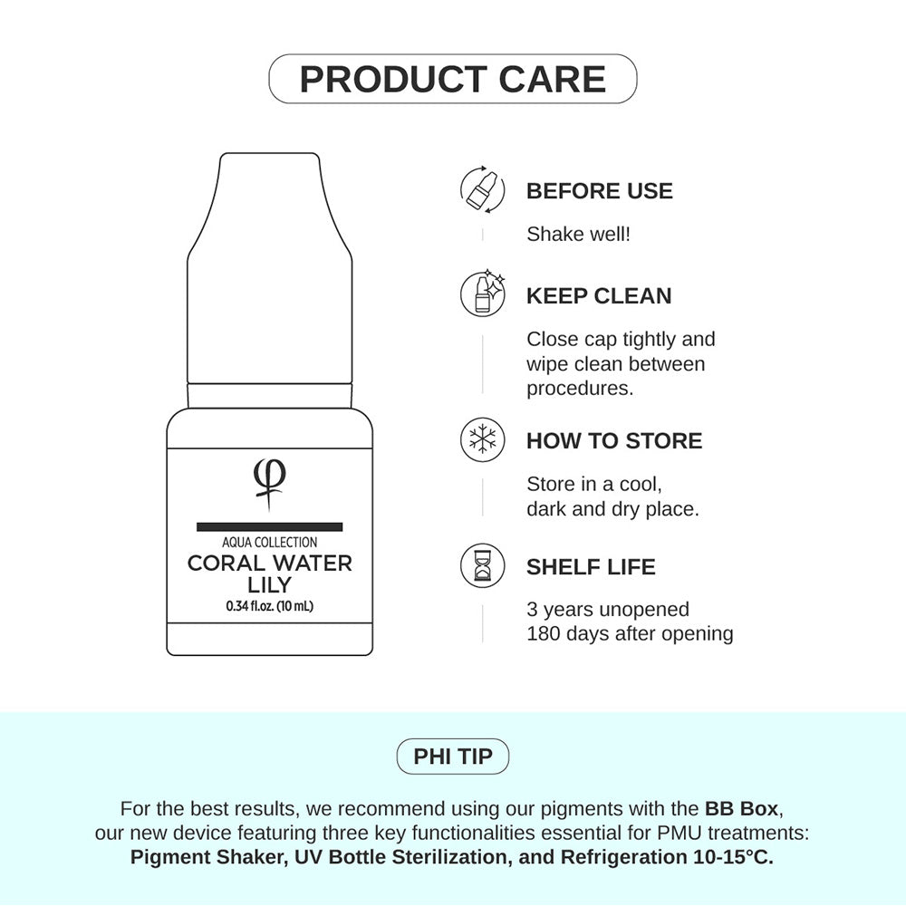 Phi Coral Water Lily PMU Pigment 0.34 fl oz (10ml)