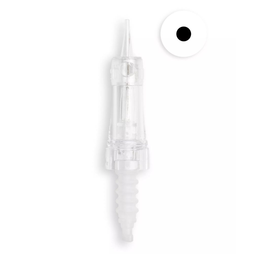 Phi Revo PMU cartridge — Round Liner, 1 needle, 0.18 mm, SKU 18826