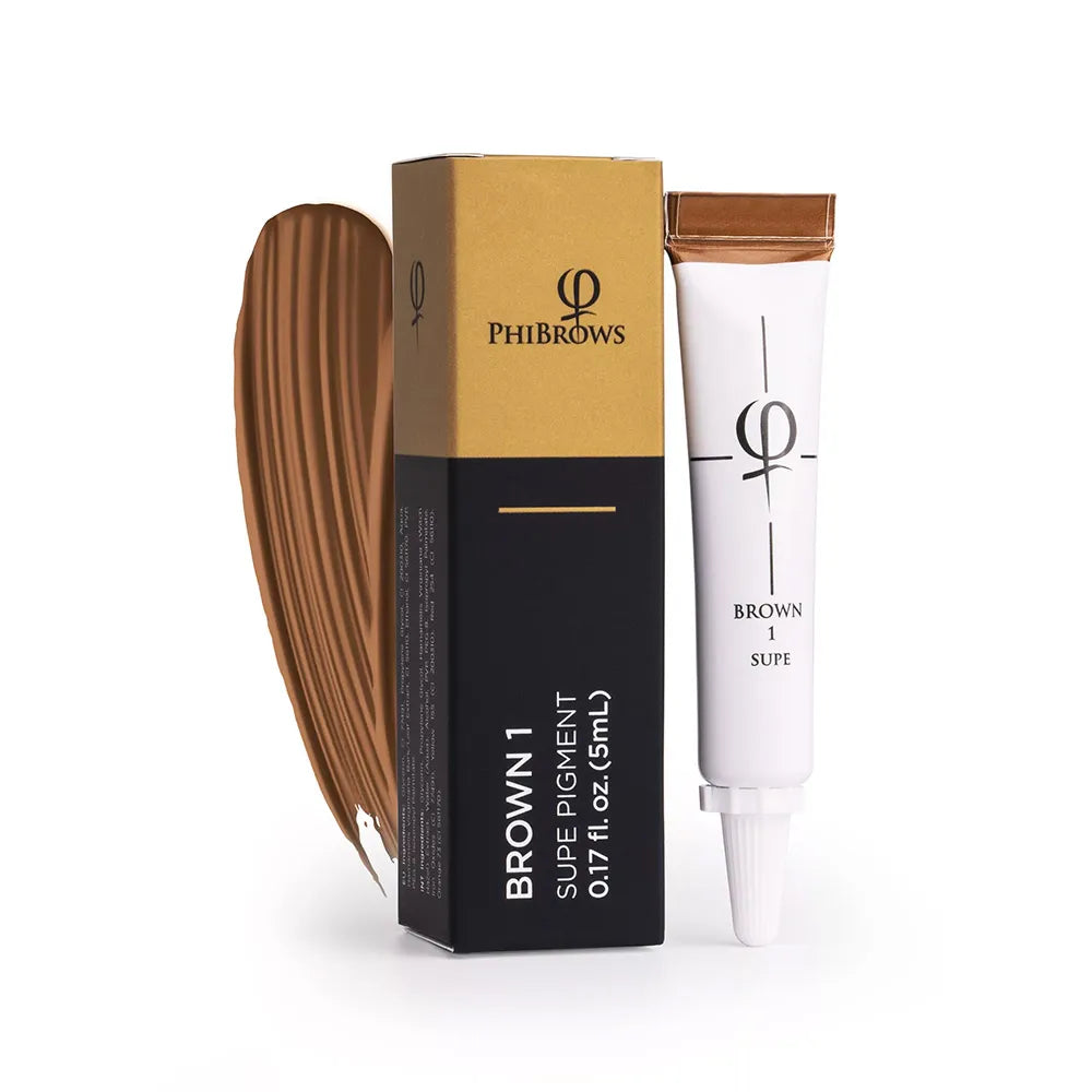 PhiBrows Brown 1 SUPE Microblading Pigment 0.17 fl oz (5 ml)