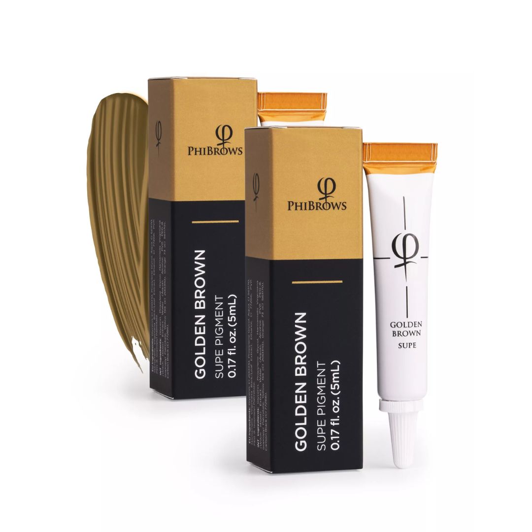 PhiBrows Golden Brown SUPE Microblading Pigment 0.34 fl oz (10 ml)