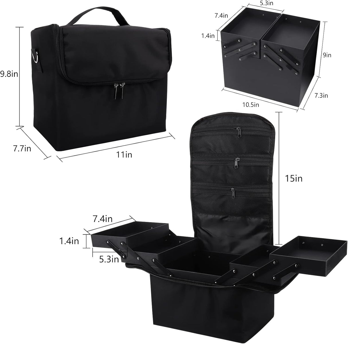 4-Tier Professional PMU Tools Organizer Case