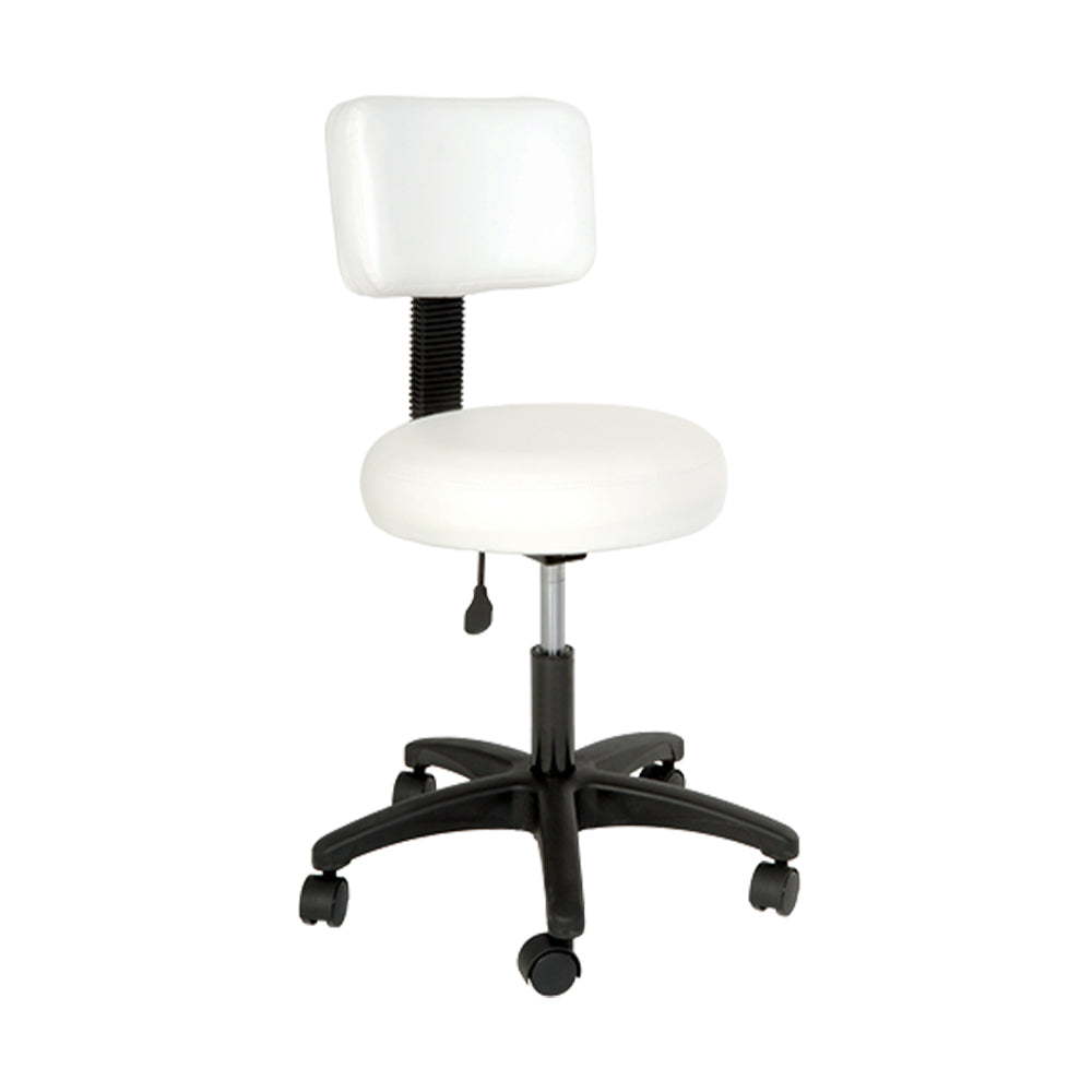 Silhouet-Tone Round Air-Lift Stool with Backrest