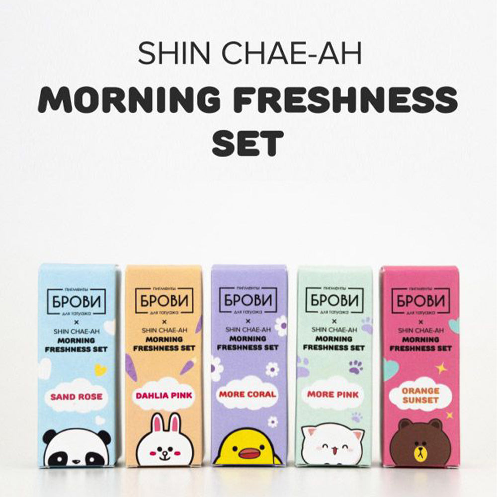 Shin Chae-Ah Morning Freshness Set for Lips Brovi 0.17 fl oz x 3 (5 ml x 3)