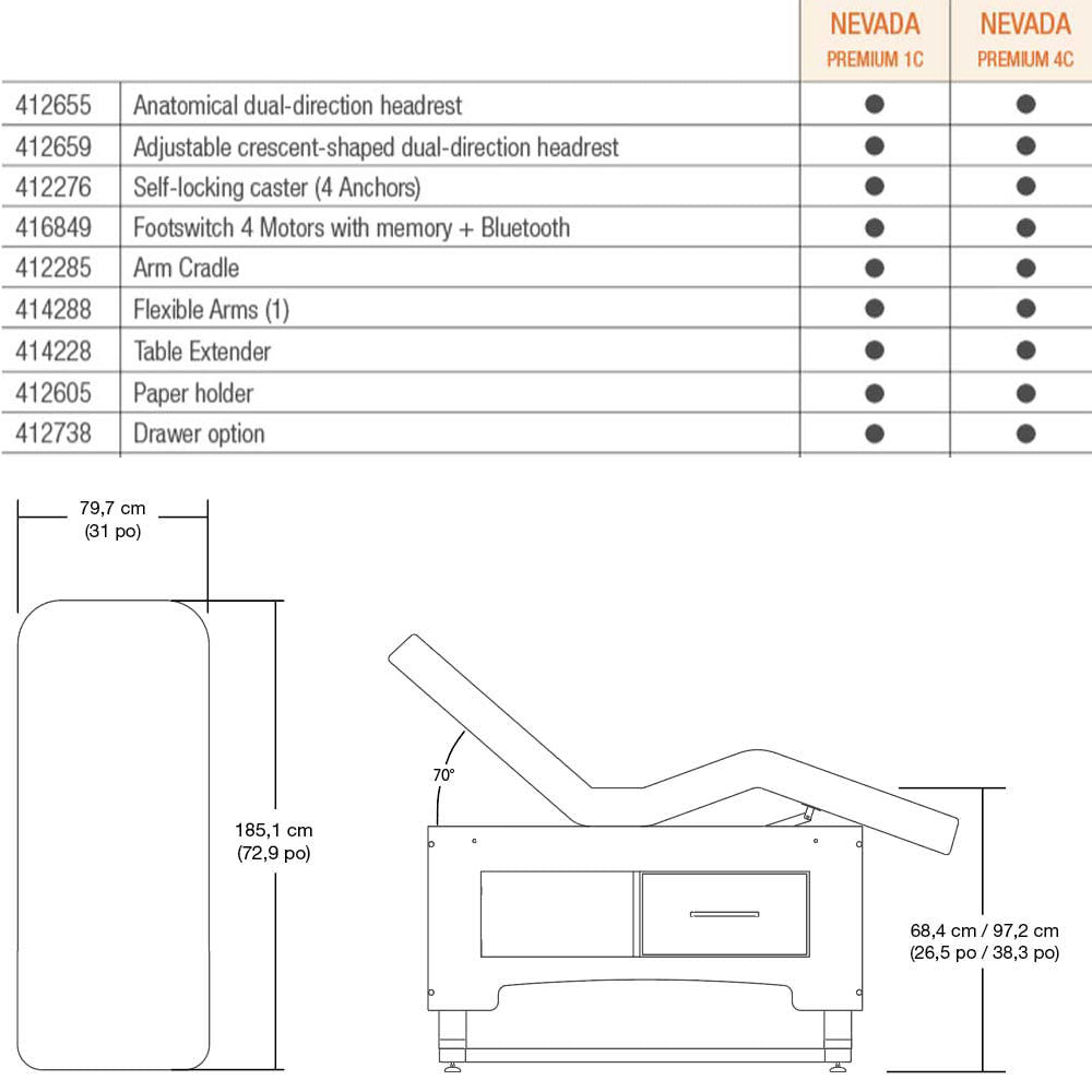 Silhouet-Tone Nevada Premium 4 Cushion Treatment Bed