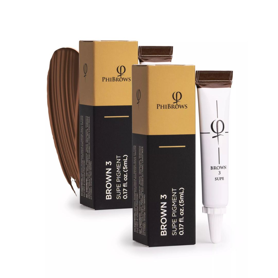 PhiBrows Brown 3 SUPE Microblading Pigment 0.34 fl oz (10 ml)
