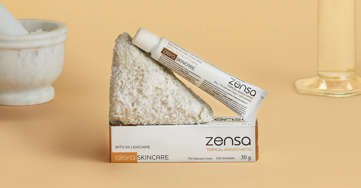 Zensa Numbing Cream applied for microblading and PMU treatments