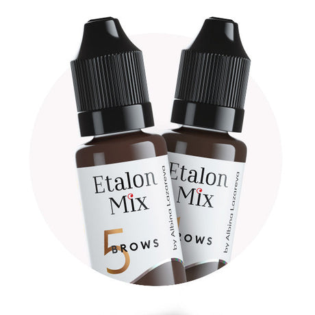 Etalon Mix Hybrid brow pigment bottles