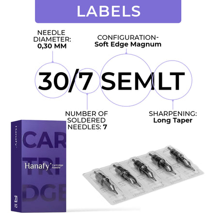 Hanafy Needle Cartridge 30/7 SEMLT (20 pcs)