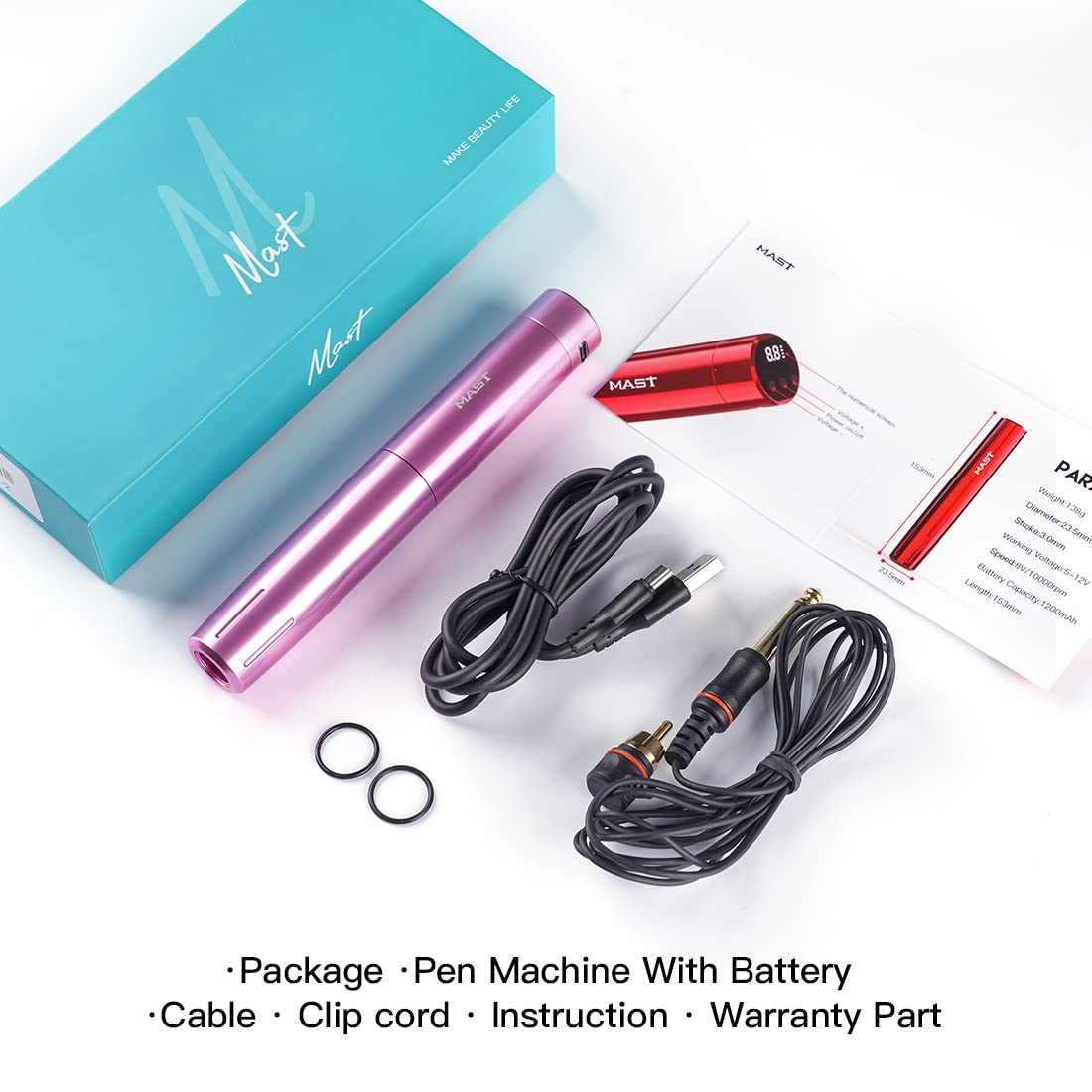 Mast Tour Y22 Wireless Tattoo Machine 3.0mm Stroke