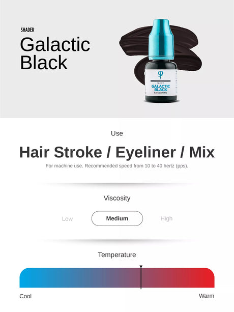 Phi Galactic Black PMU Mix Shader Pigment 0.34 fl oz (10ml)