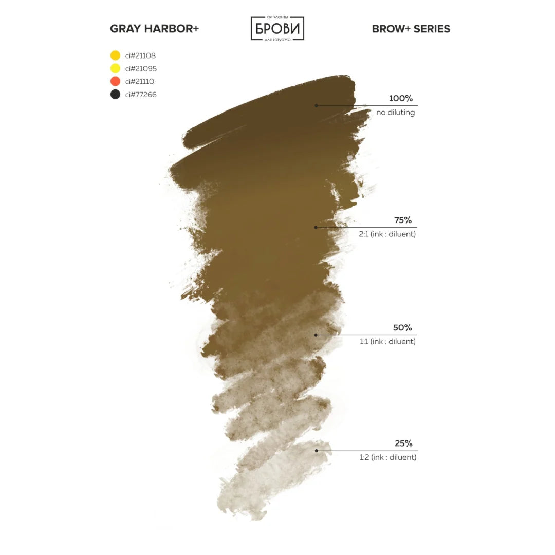 Brovi PLUS Gray Harbor+ — shade chart