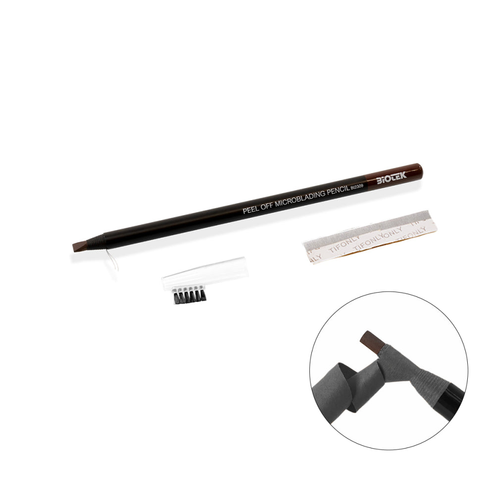 Biotek Peel-Off Microblading Pencil + Cutter – Light Brown