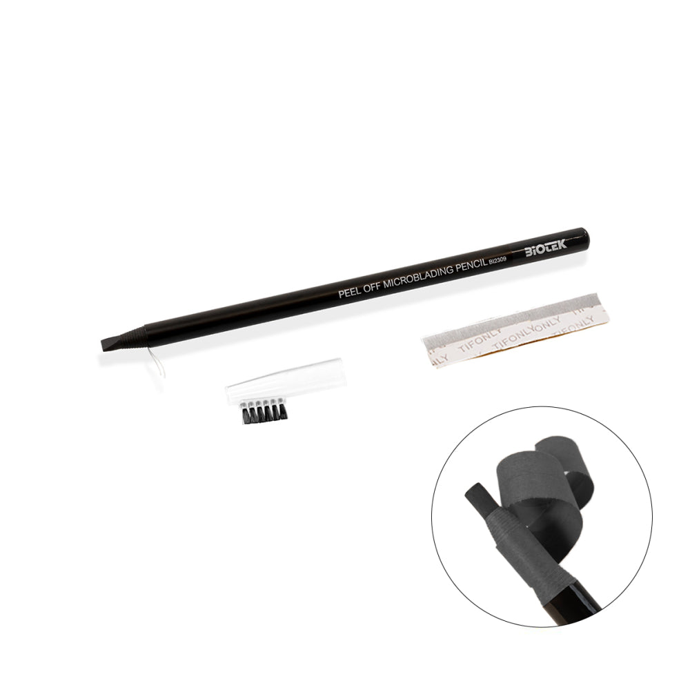 Biotek Peel-Off Microblading Pencil + Cutter – Dark Brown