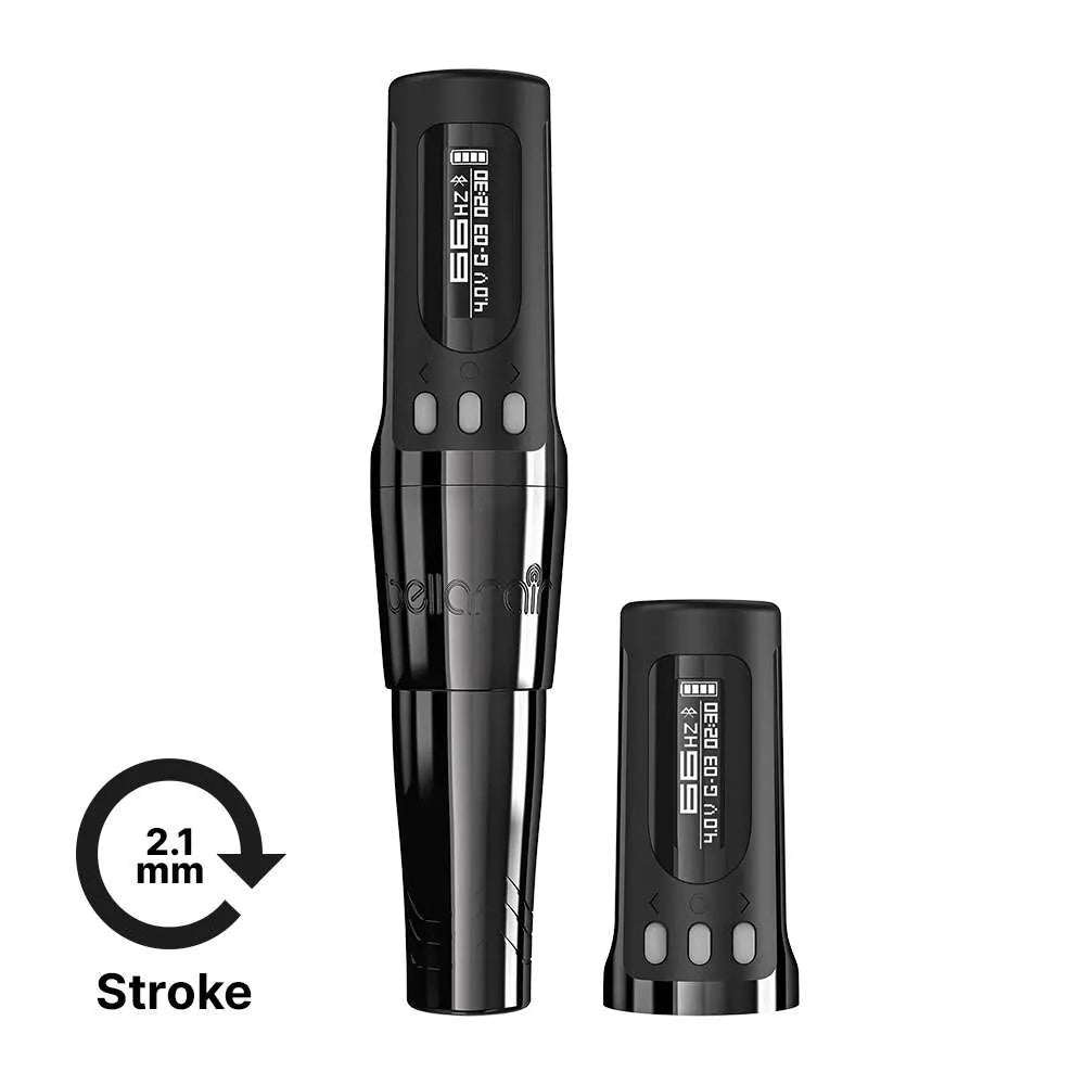 Bellar Air Stealth Black 2.1 mm Stroke Wireless PMU Machine (2 Batteries Included) by Microbeau